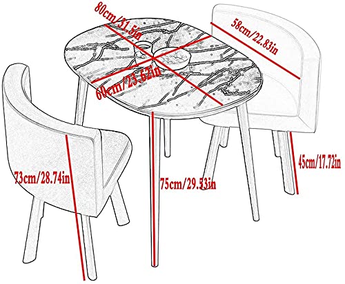 AkosOL Space-Saving Business Dining Table Set - Balcony & Restaurant Tables, Chairs for Office, Hotel Reception