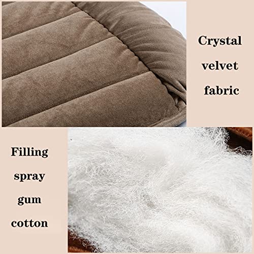 Beige Lumbar Support Office Chair Cushion - Plush Comfort Seat Pad Mat