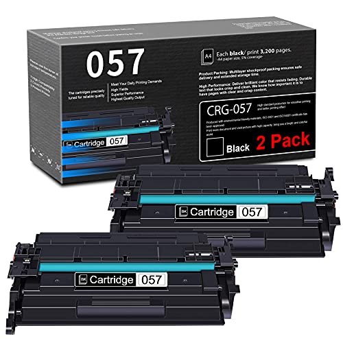 2 Pack Black 057 Compatible Toner Cartridge Replacement for CRG057 ImageCLASS MF448dw MF449dw MF445dw MF445dwbn LBP226dw LBP227dw LBP228dw Printer Toner Cartridge,Sold by JETACOLOR.