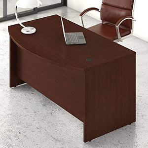 Bush Business Furniture Studio C Bow Front Desk, 60W x 36D, Harvest Cherry
