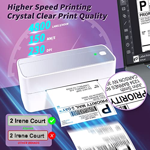 Bluetooth Thermal Shipping Label Printer - Portable Thermal Label Printer for Shipping Packages - Thermal Shipping Label Printer Wireless Label Makers, Compatible with USPS, Shopify, Amazon, Ebay