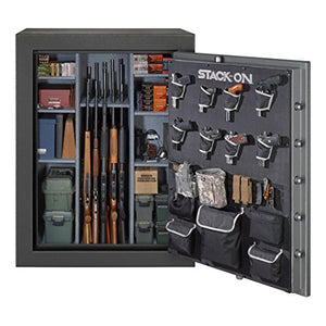 Stack-On TD-69-GP-E-S Total Defense 51-69 Gun Safe with Electronic Lock, Gray Pebble