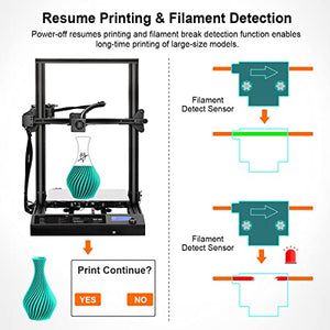 JAYO S8 3D Printer, 310X310X400mm Printing Size, 3D Printer with Removable Build Surface Plate, Resume Printing Function Compatible with 3D Filament (Renewed)