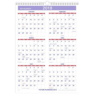 AT-A-GLANCE Wall Calendar 2017, Monthly, 12 x 17", Ruled, Wirebound (PM2-28)