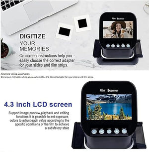 COYEUX Film Slide Scanner, Digital Film Converter with 1080P LCD Screen - Convert 35mm, 135, 126, 127 Negatives & Slides to Digital JPEG