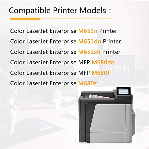 8-Pack(2BK+2C+2M+2Y)Compatible Toner Cartridge Replacement for HP 654X | CF330X;654A | CF331A CF332A CF333A to use with HP Color LaserJet Enterprise M651n Printer,M651dn,M651xh,M680dn,M680f Printers.