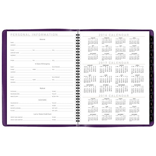 AT-A-GLANCE Weekly / Monthly Appointment Book / Planner 2017, 8-1/4 x 10-7/8", Contempo Fashion, Color Selected For You May Vary (70-940X-00)