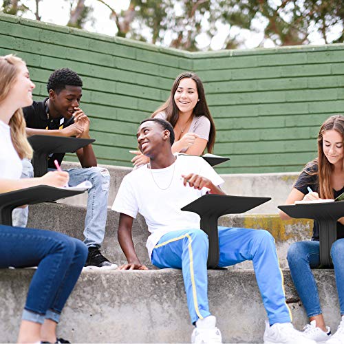 ECR4Kids The Surf Portable Lap Desk, Kids Floor Desk, Flexible Seating for Schools, Classrooms and Homeschool, One-Piece Writing Table, Alternative Seating, 10-Pack - Black
