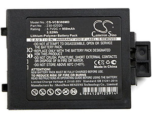 XSPLENDOR (10 Pack) Battery for Vocera B3000E/N Communications Badge 950mAh