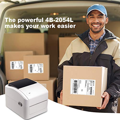 Thermal Shipping Label Printer with 2100 Labels, Support Amazon Ebay PayPal Etsy Shopify Shipstation Ups USPS FedEx DHL On Windows & Mac, Roll Fanfold Direct, Label 4x6 with 350 Labels x 6 Rolls