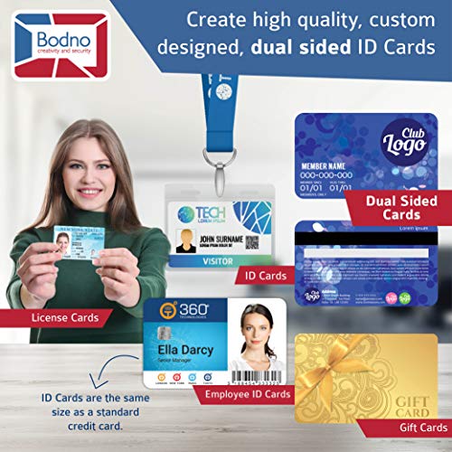 Magicard 600 Dual Sided ID Card Printer & Complete Supplies Package with Bodno ID Software - Silver Edition