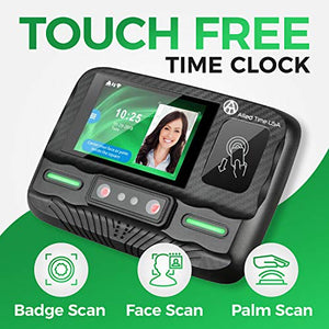 Badge + Face + Palm scan time Clock with Online Reporting (Model #CB4100)