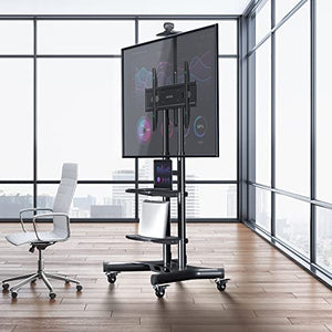 ONKRON Mobile TV Stand for 50" - 86" TVs | Adjustable & Portable | VESA 800x500 | Black