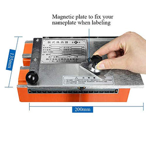 MXBAOHENG Manual Metal Label Stamping Printer Machine for Metal (No.4 Codeword Plate)