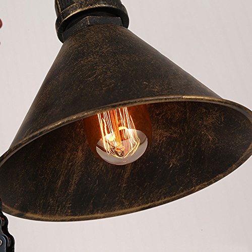 GUOCC Modern Retro Iron Industry Table Lamp - Creative Metal Bicycle Car Chain Gear Desk Light for Living Room and Bedroom