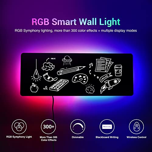 MEWG Black RGB Smart Wall Light Fixture 9W - 4 Pack