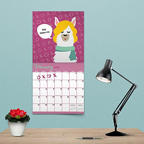 2018 Llamas Wall Calendar