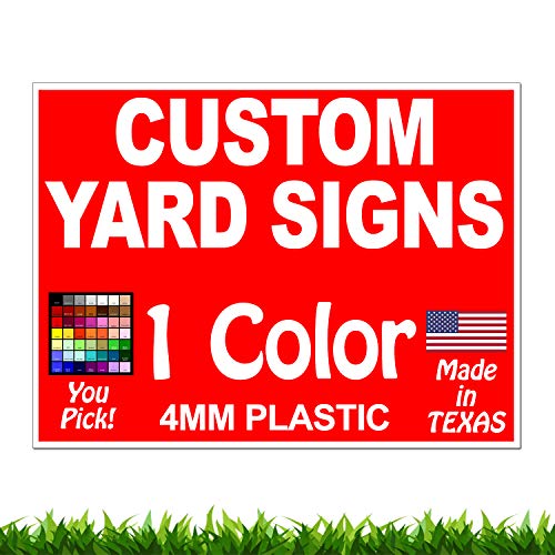 100 Bundle (quantity) - 18"x24" Custom Yard Signs - Plastic Lawn Signs - Print Double Sided - Front & Back (24"x18")