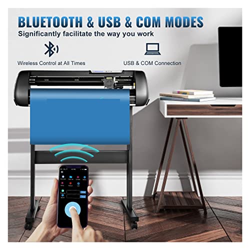 LOMCOT 34-Inch Vinyl Cutter Label Plotter Printer Sign Cutting Machine Bundle