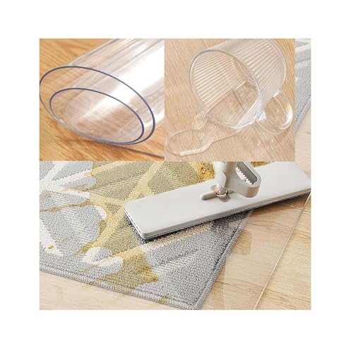 AHAVI Clear Floor Mat Floor Protector for Hard Wood Floor - Customizable Size/Easy to Clean (Clear, 140X180CM/4.5FTX5.9FT)