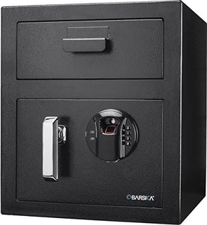 Biometric Fingerprint Digital Keypad Depository Safe Drop Slot Box 13.75 x 13.75 x 16