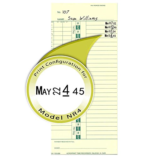 ACROPRINT 150NR4 Time Clock, Auto Electric - Month, Date, Hours, Minutes