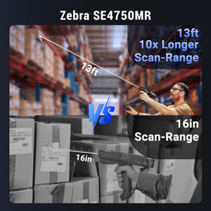 Tera Pro Android Barcode Scanner: Zebra SE4750MR 1D/2D QR Handheld PDA with Charging Cradle & Pistol Grip