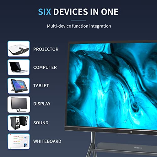 JYXOIHUB 75" 4K UHD Interactive Smart Whiteboard with Touchscreen Display