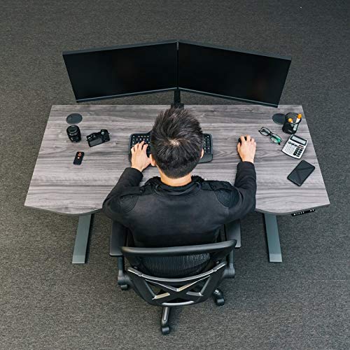 MotionWise Manager Series Dual Motorized Rising Sit/Stand Desk for Home Or Office, Dove Gray