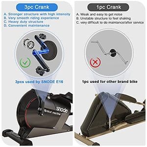 snode Magnetic Elliptical Machine, Eliptical Trainer with 3PC Crank,Elliptical Exercise Machines Home Use with Pulse Rate and LCD Monitor,8 Levels Resistance
