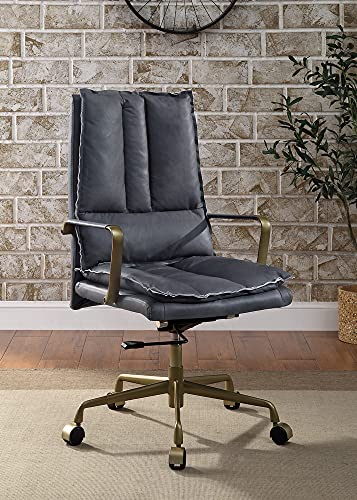 Acme Furniture Tinzud Office Chair, Gray Leather
