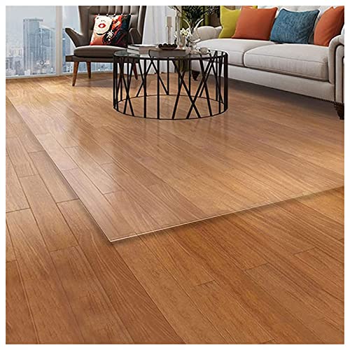 HOBBOY Glass Floor Chair Mat for Office - Non-Skid, Waterproof, Heavy Duty - Easy to Cut, Transparent