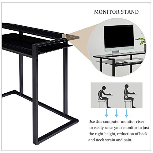 Mrs Bad L Shaped Desk,56.7 x 56.7 x 32.6 inches,Corner Computer Desk with Storage Shelf, Pc Workstation,Home Office Desk,Gaming Desk,Easy Assemble, Space Saving
