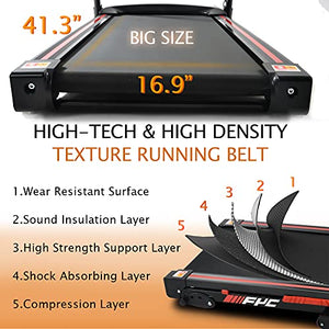 FYC Folding Treadmills for Home - 2.5HP Portable Foldable with Incline, Electric Treadmill for Running Walking Jogging Exercise with 12 Preset Programs, Indoor Workout Training Space Save Apartment