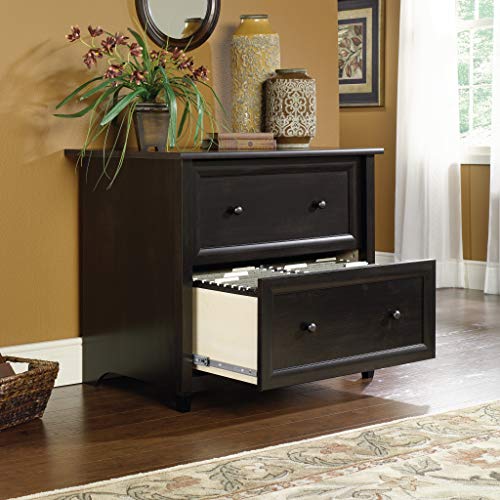 Sauder Edge Water Lateral File Cabinet, Estate Black Finish, 33.31" x 23.47" x 29.37