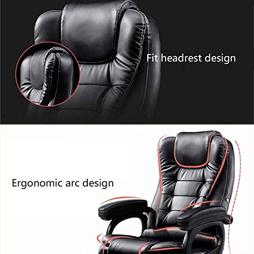 QHH Office Chair - High Back Executive Swivel Desk Chair with Thick Padding, Headrest, and Armrest