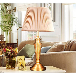 HZB American Simple Full Copper Table Lamp Living Room Bedroom Bedside Pure Copper Lamps And Lanterns Modern Creative Fashion Study