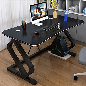 YUHUAWF Computer Desk with Mobile Phone Card Slot - Black, 100CM