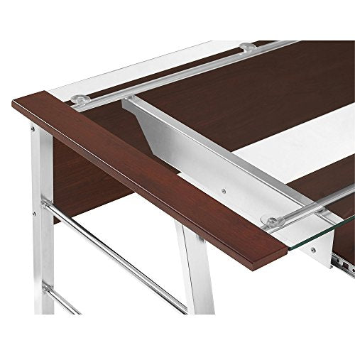 Ameriwood Home 9105296COM Altra Wingate Glass Top L Desk, Cherry,