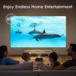 WOWOTO A8 Pro Mini Projector 200 ANSI Lumen Android Support Full HD 1080P Smart Wi-Fi Projector 4200mAh Battery 150" Image DLP Video Projector with BT4.0/HDMI/USB/Outdoor Projector for Home Theater