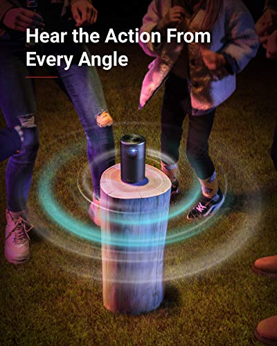 Anker Nebula Capsule, Smart Wi-Fi Mini Projector, Black, 100 ANSI Lumen Portable Projector, 360° Speaker, Movie Projector, 100 Inch Picture, 4-Hour Video Playtime, Neat Projector, Home Entertainment