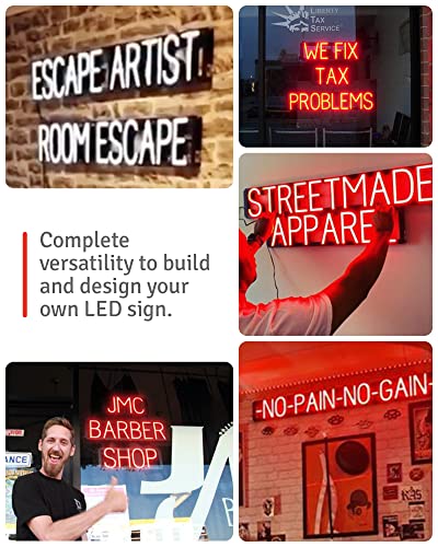 SpellBrite Ultra-Bright Custom Neon-LED Sign (Neon look, LED performance, 1 Line Text, 8 Characters)