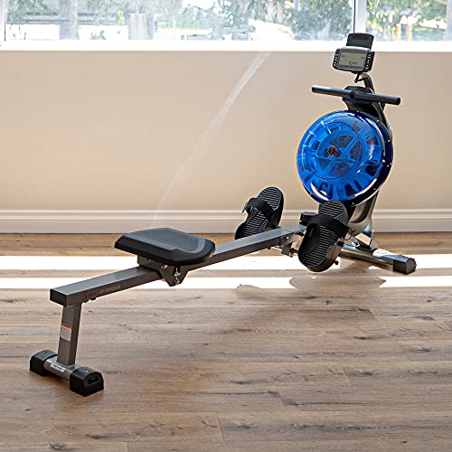 Sunny Health & Fitness Hydro+ Dual Resistance Magnetic Water Rowing Machine (Hydro+)