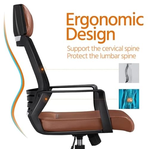 Adjustable Ergonomic Mesh Swivel Office Chair Brown