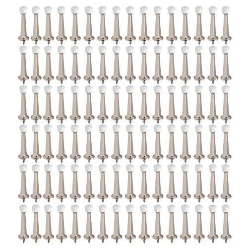 Litepak Liberty Premium Metal Door Stop Brushed 3" (Satin Nickel, 96 Pack)
