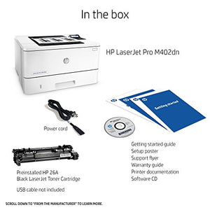 HP Laserjet Pro M402dn Monochrome Printer, Amazon Dash Replenishment Ready (C5F94A) (Renewed)