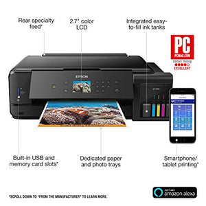 Epson Expression Premium ET-7750 EcoTank Wireless Wide-Format 5-Color All-in-One Supertank Printer with Scanner, Copier and Ethernet