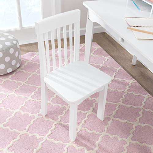 KidKraft Avalon Wooden Children's Desk with Hutch, Chair and Storage, White ,Gift for Ages 5-10