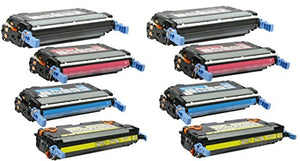 GLB Premium Quality Remanufactured Replacement for HP 641A / HP 4600 Toner Cartridge 2 Sets C9720A, C9721A, C9722A, C9723A (2XBlack, 2XCyan, 2XYellow, 2XMagenta)