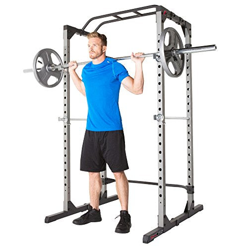 Fitness Reality 810XLT Super Max Power Cage | Optional Lat Pull-down Attachment and Adjustable Leg Hold-down | Power Cage Only